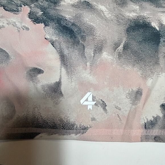 FourLaps NWT Arc Pink Clouds Gray Pink Tie Dye Print Bike Workout Shorts Size XL - Picture 10 of 13